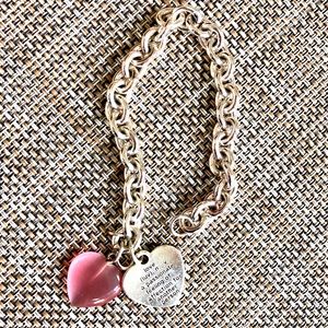 Heart charm bracelet